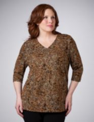 Metallic Print Top