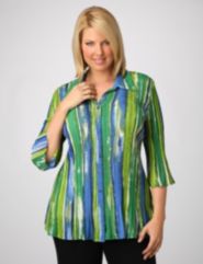 Brushstroke Pleated Blouse