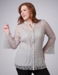 Lace and Georgette Layered Set