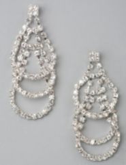 Rhinestone Triple Teardrop Earrings