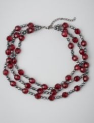 Beaded Triple Row Necklace