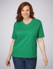 Short Sleeve Basic Crossover Tee