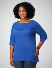 Draped Collar Sweater