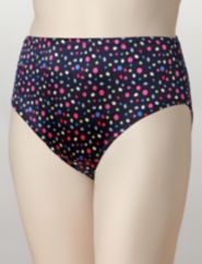 Stretch Satin Print Hi-Cut Panties