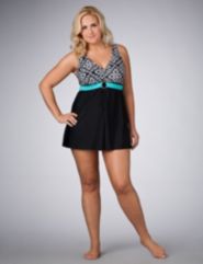Empire Print Swimdress