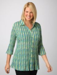 Print Pleat Blouse