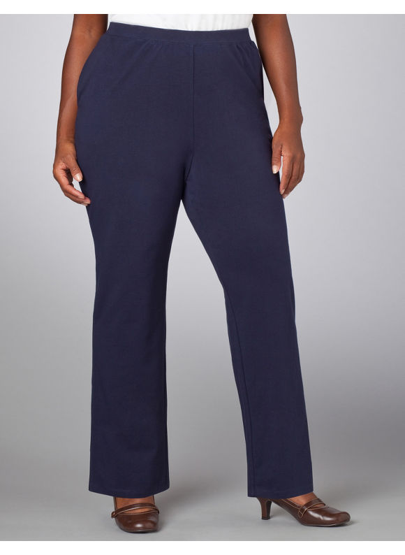Pasazz.net Favorite - Catherines Plus Size Suprema Knit Pant - Women's Size 00X, Mariner