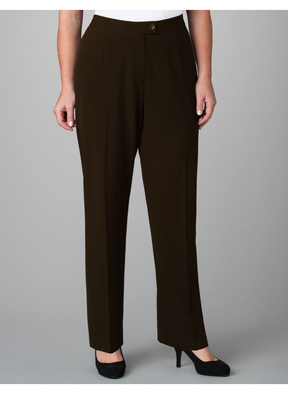 Pasazz.net Favorite - Catherines Women's Plus Size/Brown S FIT PANT P - Size 20WP