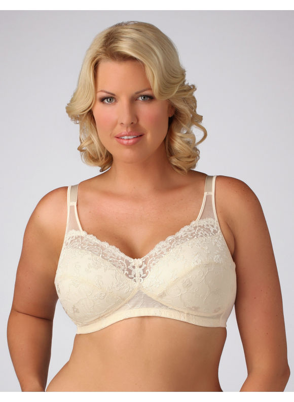 Catherines Womens Plus SizeBeige Playtex 4023 Jasmine embroidered wire free