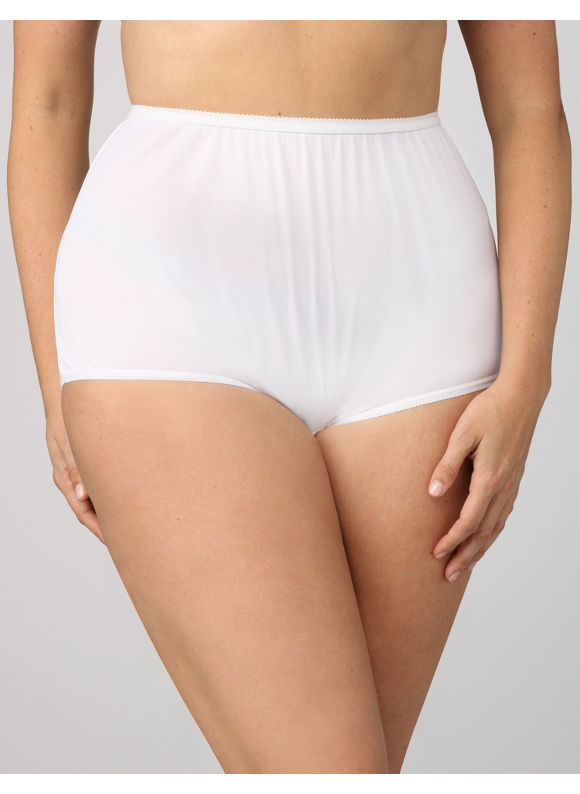 Pasazz.net Favorite - Catherines Women's Plus Size/White 3-Pack Nylon Panties - Size 9