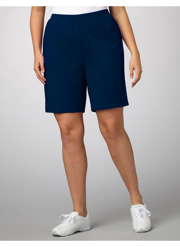 Pasazz.net Favorite - Catherines Plus Size Suprema Knit Short - Women's Size 0X, Mariner
