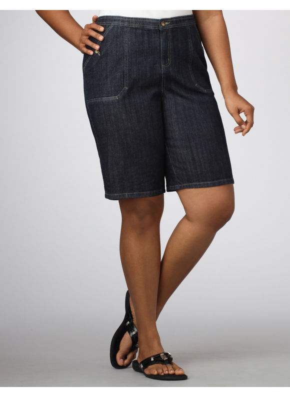 Women's Plus Size/DARKRINSEDNM Bermuda Shorts