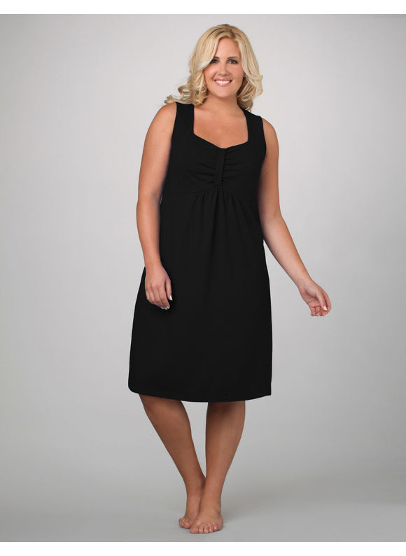 Catherines Women's Plus Size/Black Tonight's Dream Sleepshirt