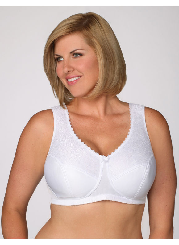 Pasazz.net Favorite - Women's Plus Size/White Glamorise Serenity Bra - Size 42H