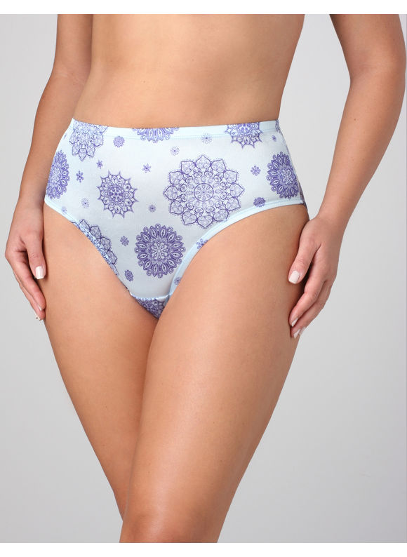 Catherines Women's Plus Size/Ice Blue Satin Hi-Cut Panties - Size 9,10,12