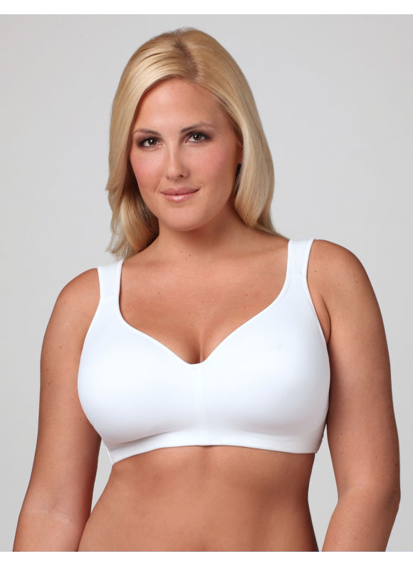 Pasazz.net Favorite - Women's Plus Size/White Serenada No-Wire T-Shirt Bra -