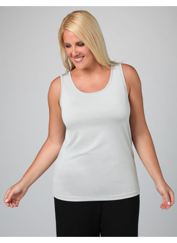 Women's Plus Size/Silver Shimmer Timeless Layering Tank