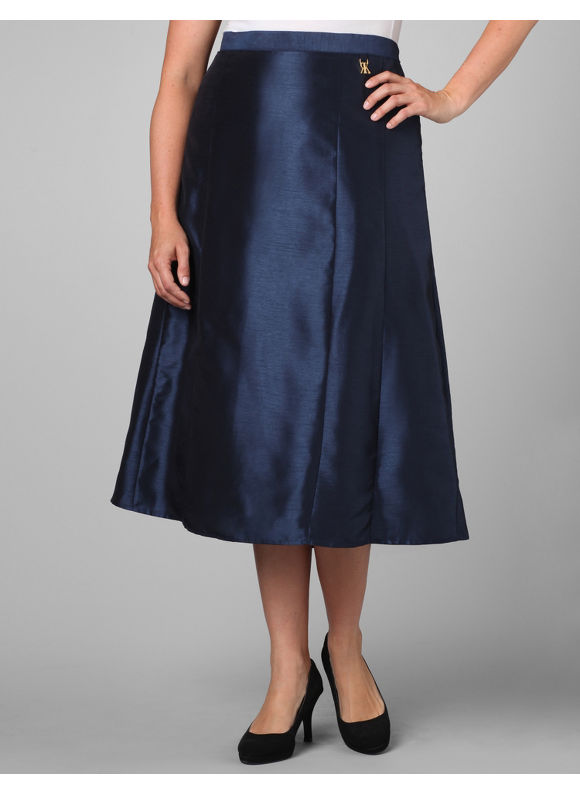 Catherines Womens Plus SizeBlack Iris Russell Kemp Signature Shantung Skirt 