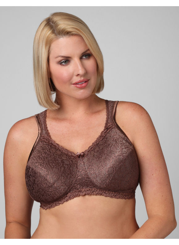 Catherines Womens Plus SizeBrown Playtex 18 Hour Comfort Lace Soft Cup Bra 