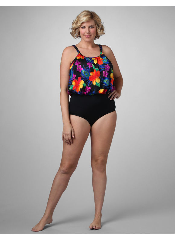 Catherines Women's Plus Size/Multi Cayenne Princess Swimsuit - Size 18W