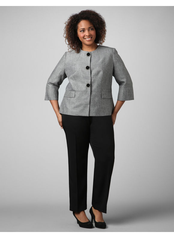 Catherines Womens Plus SizeBlack SuitedtoEachOther Pantset  Size 16W