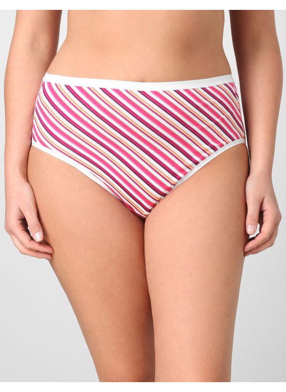Pasazz.net Favorite - Catherines Women's Plus Size/White Bold Angles Cotton Panty - Size 9,