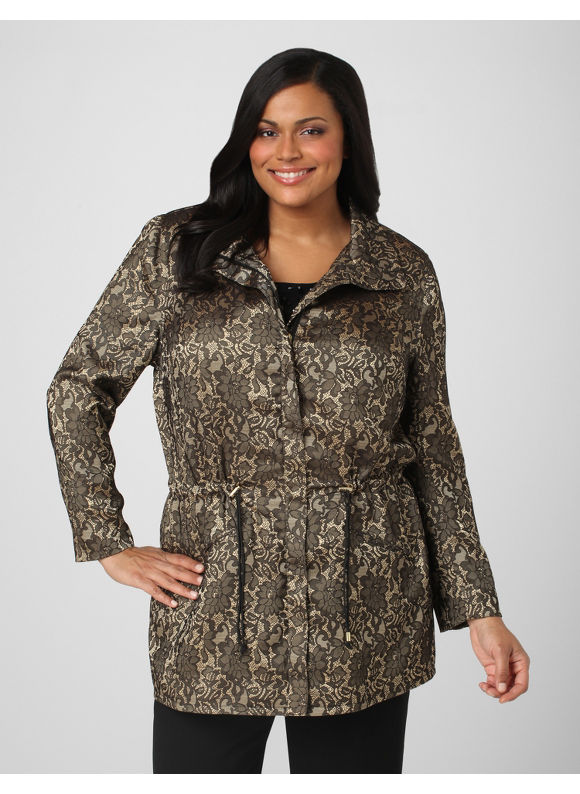 Pasazz.net Favorite -  Catherines Women's Plus Size/Black Cinched Allure Jacket - Size 3X