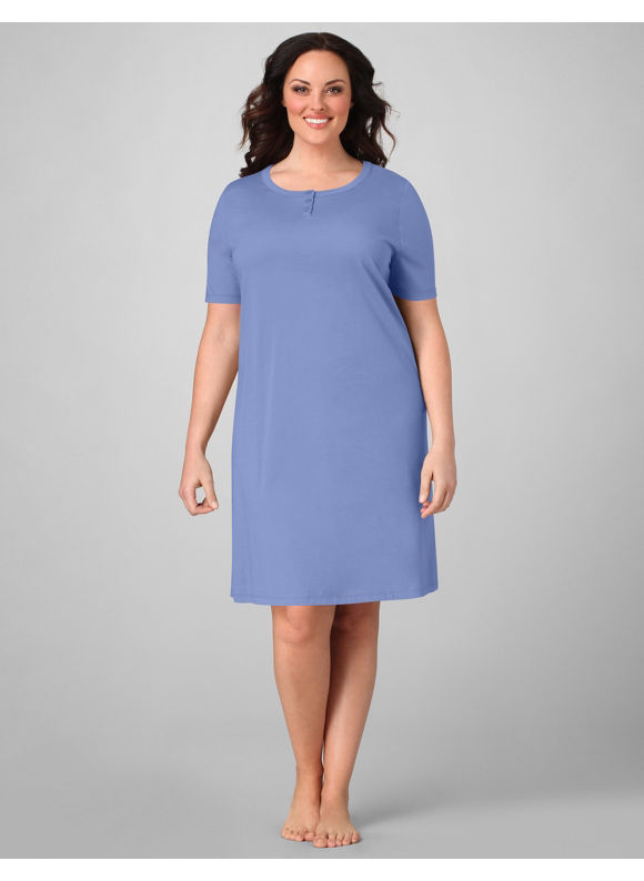 Pasazz.net Favorite - Catherines Women's Plus Size/Bright Periwinkle Dreamy Short-Sleeve