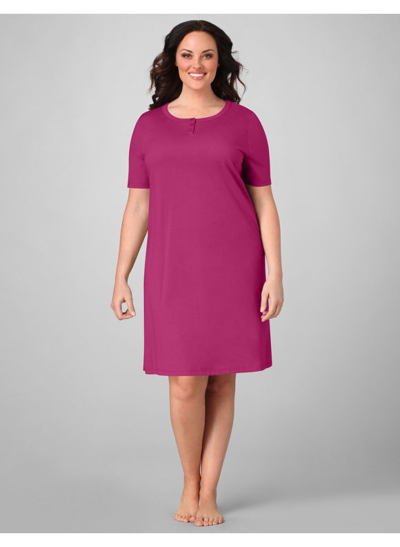 Pasazz.net Favorite - Catherines Women's Plus Size/Bright Fuchsia Dreamy Short-Sleeve
