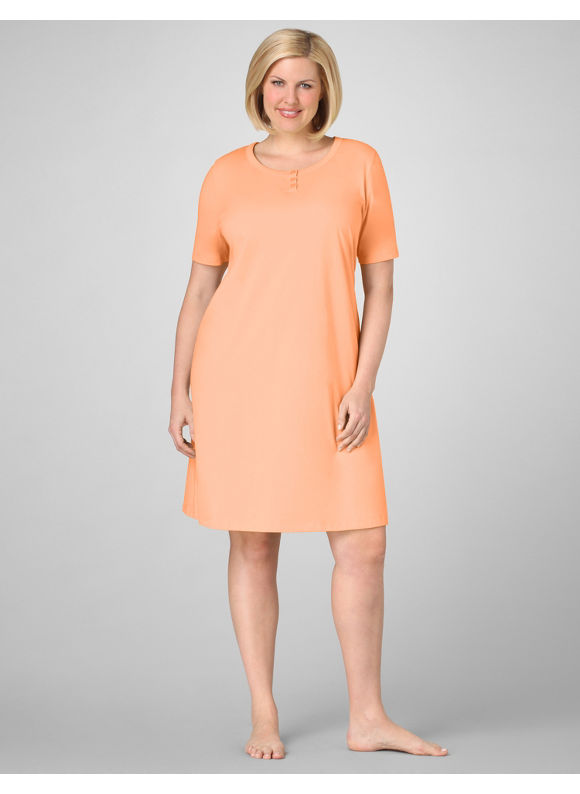 Pasazz.net Favorite - Catherines Women's Plus Size/Geranium Dreamy Short-Sleeve Sleepshirt -
