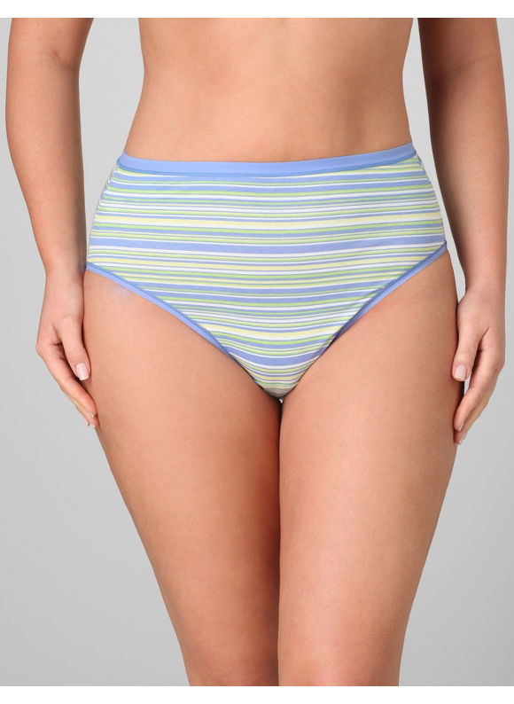 Pasazz.net Favorite - Catherines Women's Plus Size/White Cabana Striped Hi-Cut Panty - Size