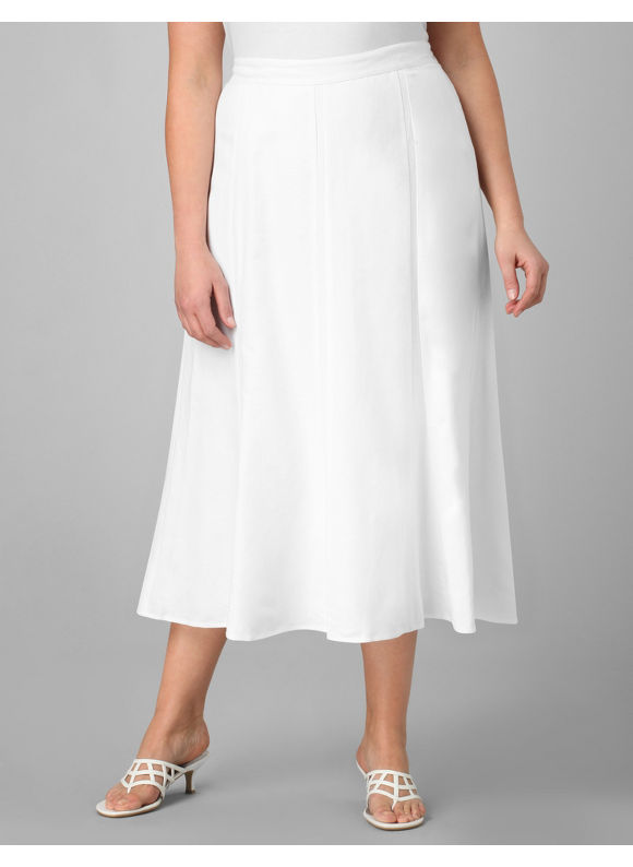 Pasazz.net Favorite - Catherines Women's Plus Size/White Pure Polished Skirt - Size 1X,2X,