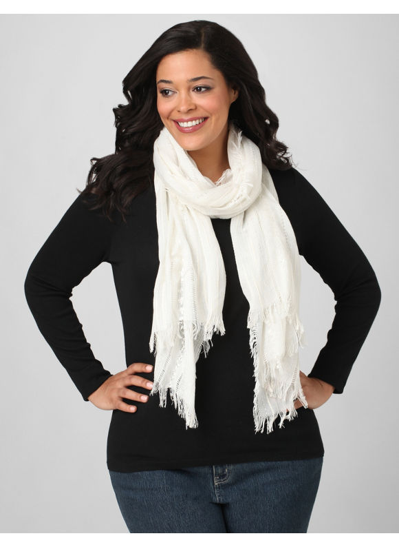 Catherines Ivory Starlight Sequined Scarf