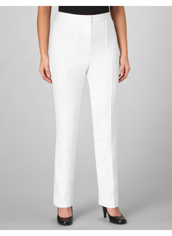 Pasazz.net Favorite - Catherines Women's Plus Size/White Park Place Linen Pant - Size 26W