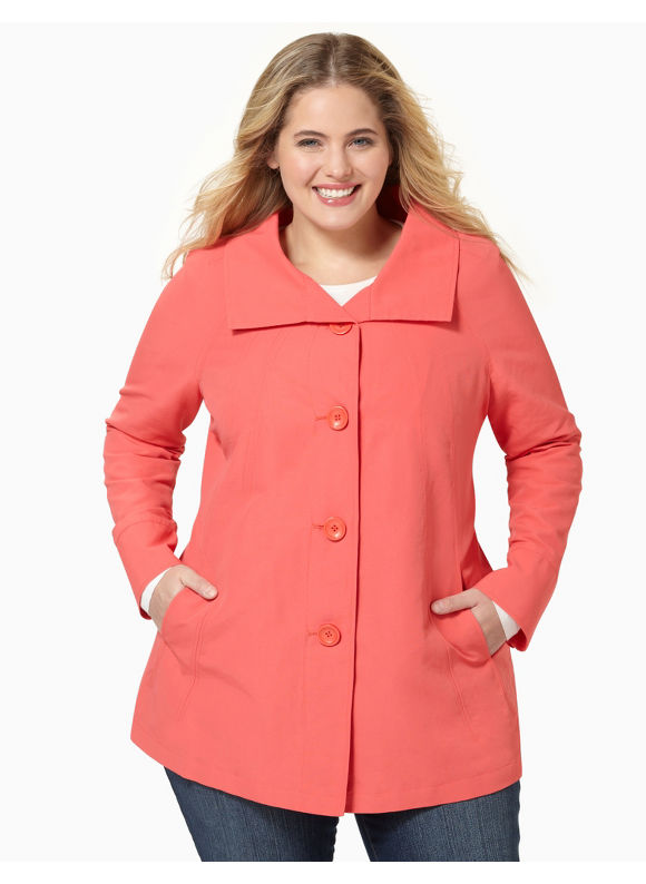 Pasazz.net Favorite - Catherines Plus Size A-Line Jacket - Women's Size 3X, Peach - Size 3X