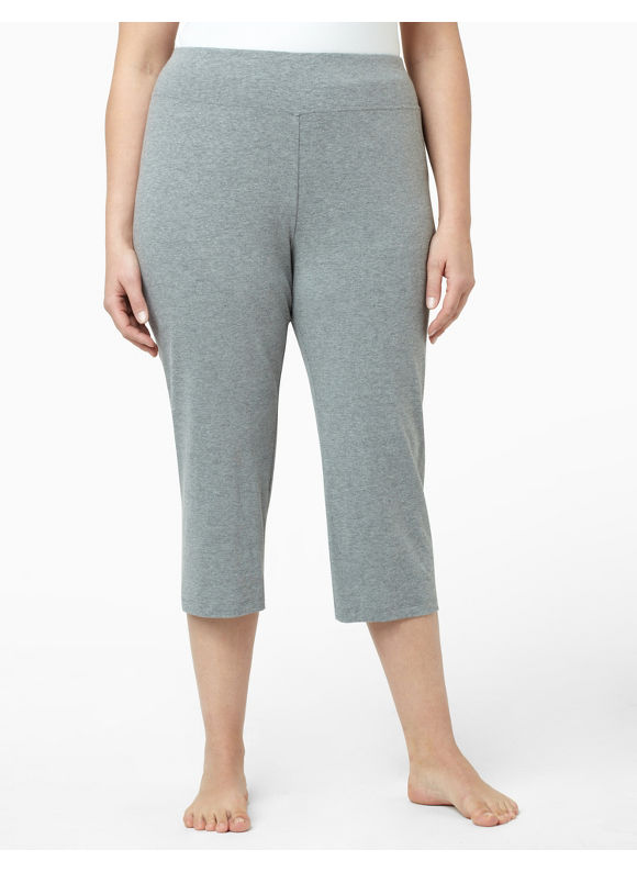 Catherines Women's Plus Size/Light Heather Grey Lounge Capri