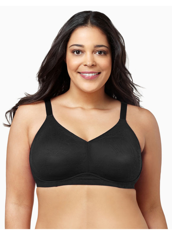 Catherines Womens Plus Size/Black Serenada Lace Back-Smoother No-