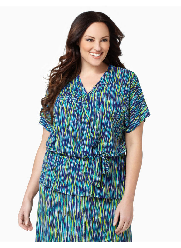 Catherines Womens Plus Size/Multi Color Monte Carlo Top - Size 2X