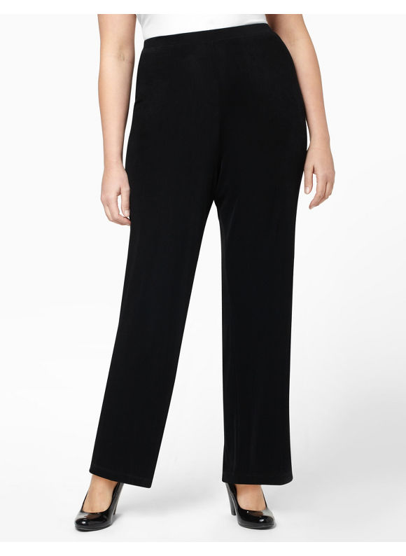 Pasazz.net Favorite - Catherines Plus Size Versatile Slinky Pant - Women's Size 0X, Black -