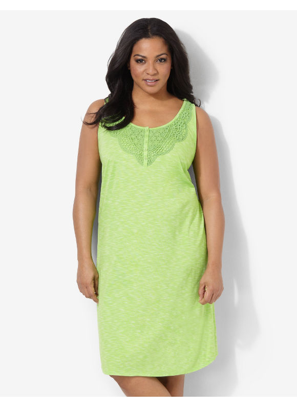 Plus Size Pretty Flower Chemise