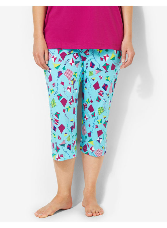 plus size sleep capris