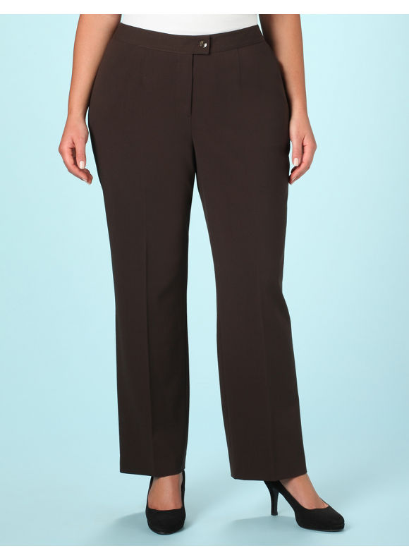 Pasazz.net Favorite -  Catherines Women's Plus Size/Brown Right Fit Career Pant (Moderately
