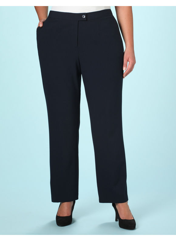 Pasazz.net Favorite - Catherines Women's Plus Size/Navy Right Fit Career Pant (Moderately