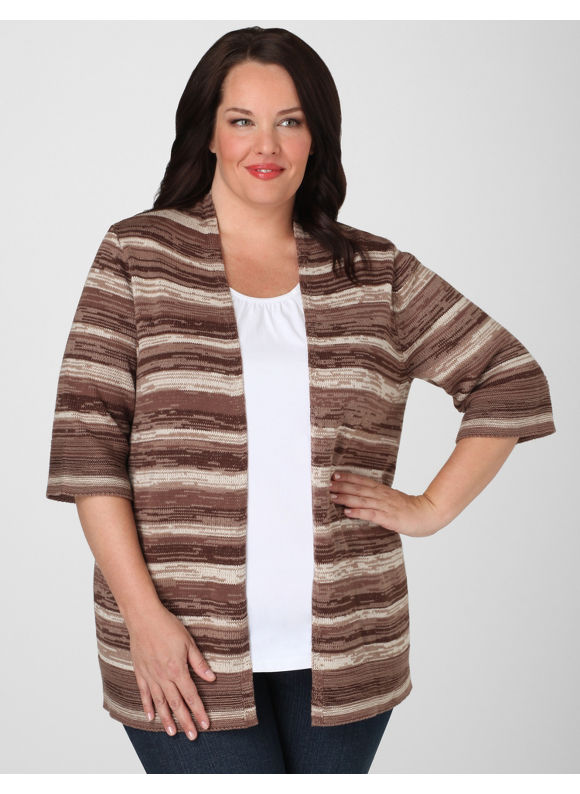 Women's Plus Size/Driftwood Tan Welcome Home Cardigan