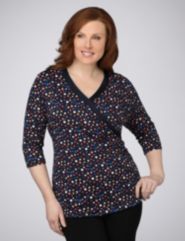 Confetti Dot Surplice Top