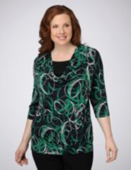 Layered Look Drapeneck Tunic