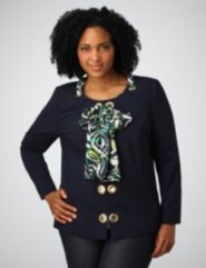 Grommet & Scarf Trim Jacket