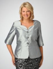 Shantung Peplum Jacket