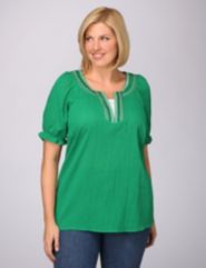 Layered Look Gauze Tunic