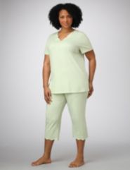 Eyelet Embroidered Capri Pajamas